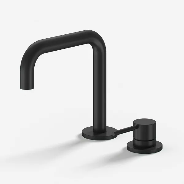 Semplice SHV505 S02 - Servantbatteri med fast tut, Matt svart