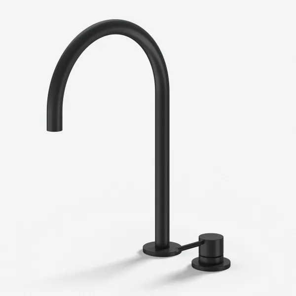 Semplice SHV505 S03 - Kjøkkenbatteri med svingbar tut, Matt svart