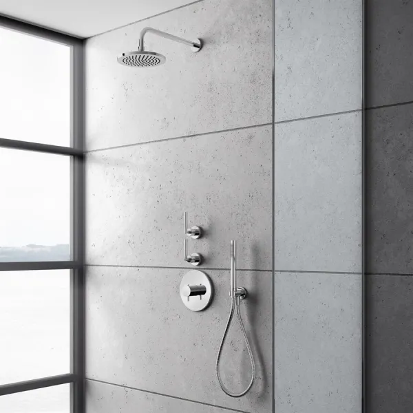 Semplice Rain DeLuxe STB602 S01 - Rain DeLux Ø20, Termostatsett, Krom