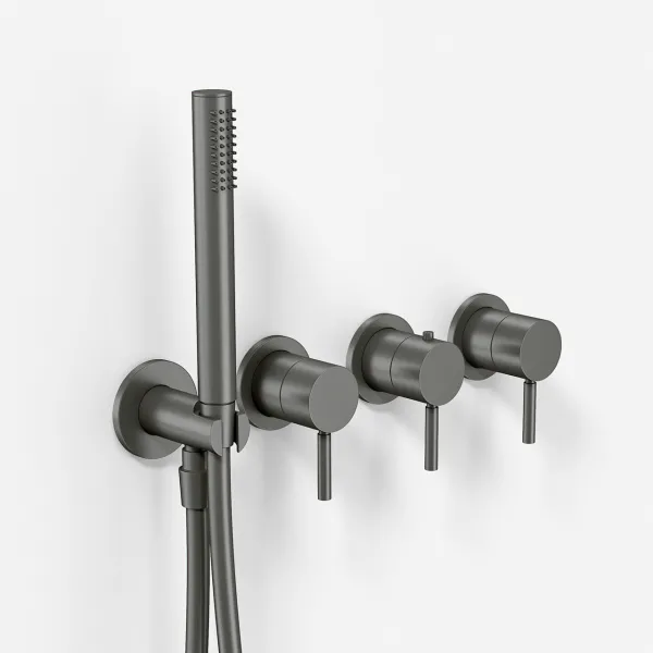 Semplice STB801 - Termostatsett, PVD matt pistolmetall