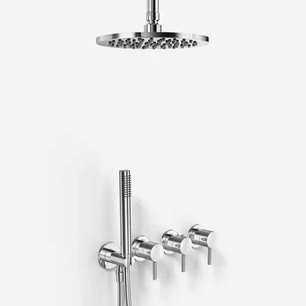 Semplice STB801 S08 - Rain DeLux SmartTerm Ø20 cm EasyClean, Tak, Krom