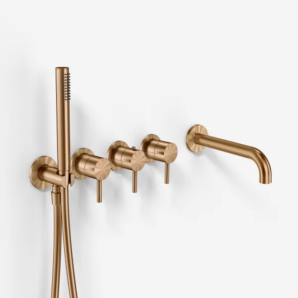 Semplice STB801 S11 - Termostatsett Kar/dusj, PVD Børstet Kobber