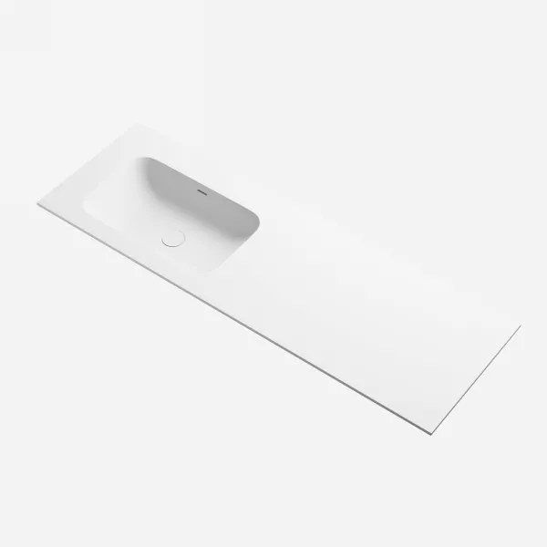 Pulcher® Soft 140L - Benkeplate til servant 140x46