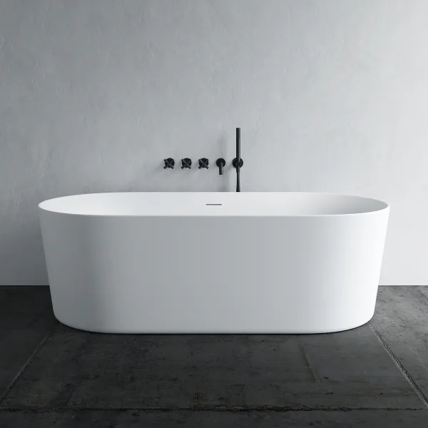 Takai 178 - 178x80 cm Badekar, Slim Design, Matt Hvit