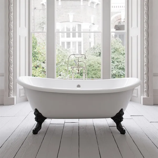 The Suite 183 - Black & White, emaljert støpejernsbadekar