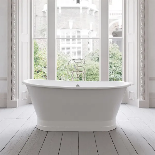 The York 170 - Hvitt, emaljert støpejernsbadekar