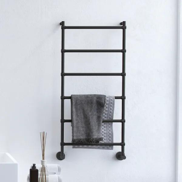 Vetro DeLuxe 442/6 - Vannbasert håndkletørker, matt svart