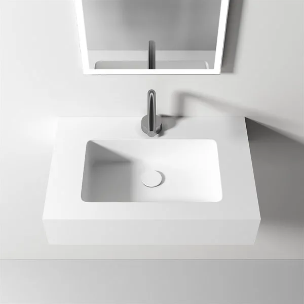 Waterproof 60 - 60x40 Servant, Matt hvit SolidTec®