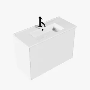 ArkiLife® Cobus ACC8036 CPH Square - Kompakt baderomsmøbel 81x36 cm m/porselensvask
