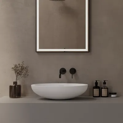 Semplice SHV502 - Ettgreps servantarmatur, 22 cm tut, matt svart