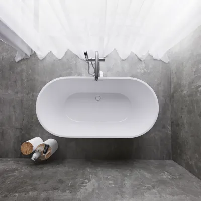 Milano Cello 142 - Badekar 142x70 cm, Blank Hvit
