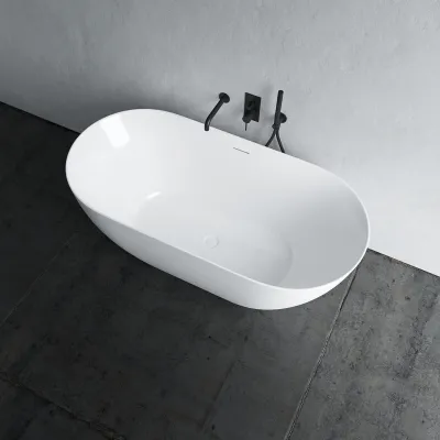 Coco 150 - Badekar 150x72 cm, Slim Design, Blank hvit