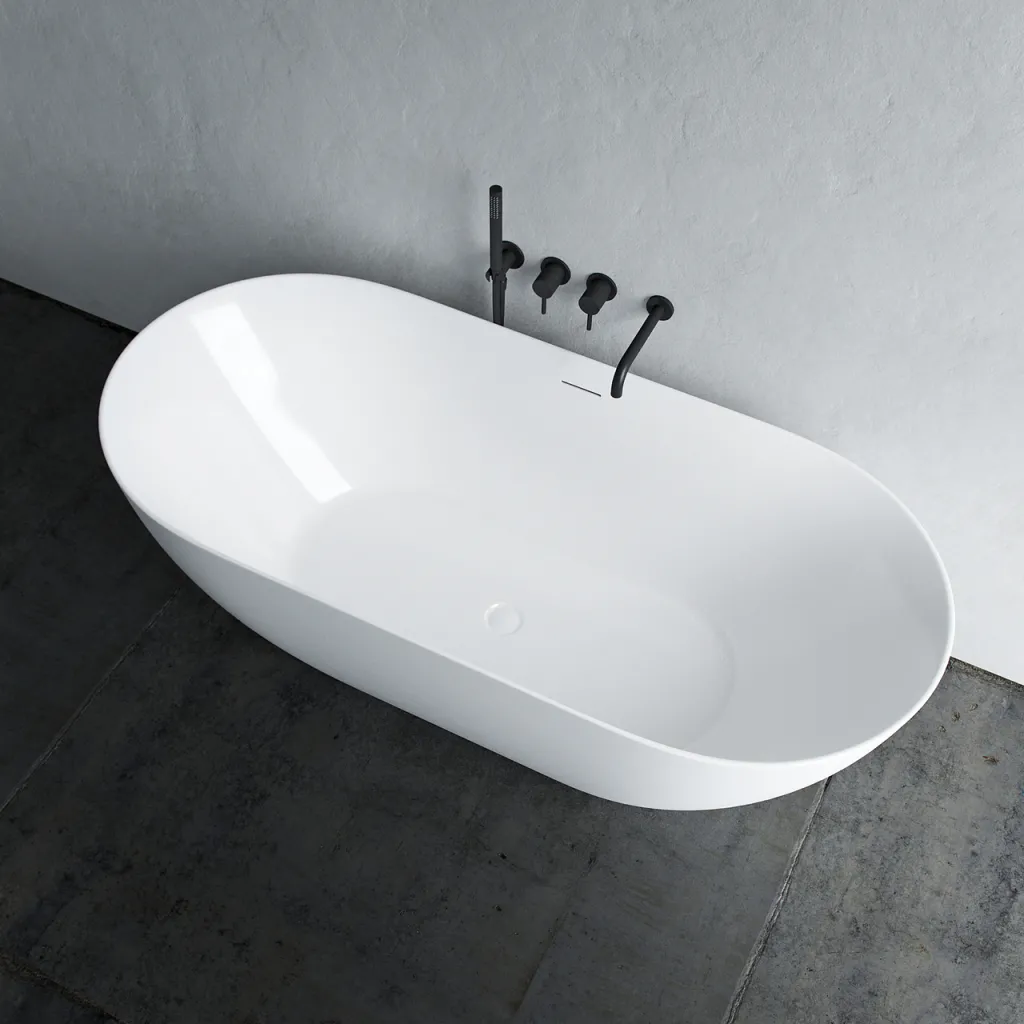 Coco 170 - 170x75 cm Badekar, Slim Design, Blank hvit
