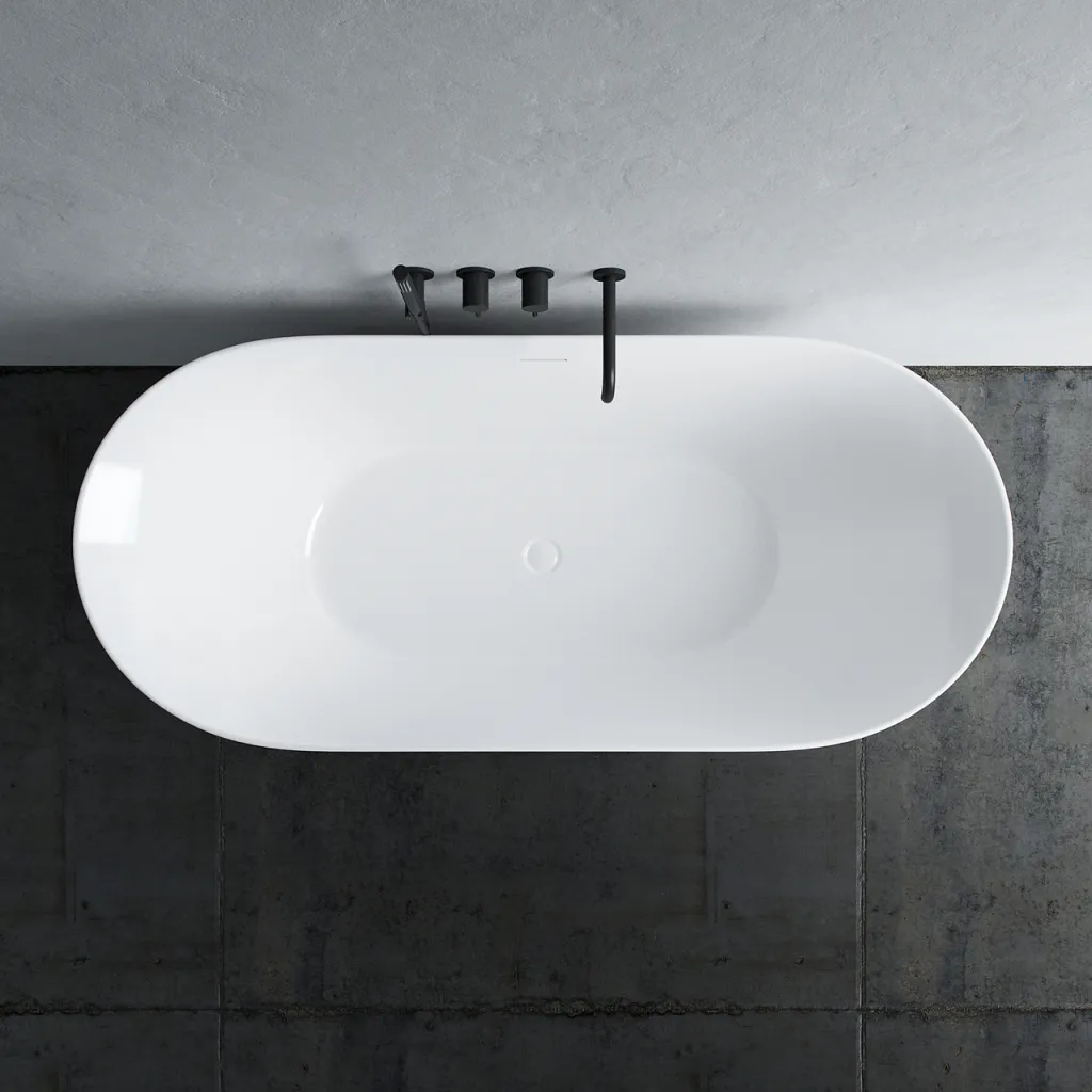 Coco 170 - 170x75 cm Badekar, Slim Design, Blank hvit