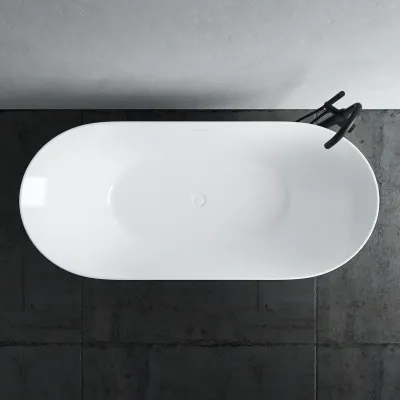Coco 178 - 178x78 cm Badekar, Slim Design, Blank hvit