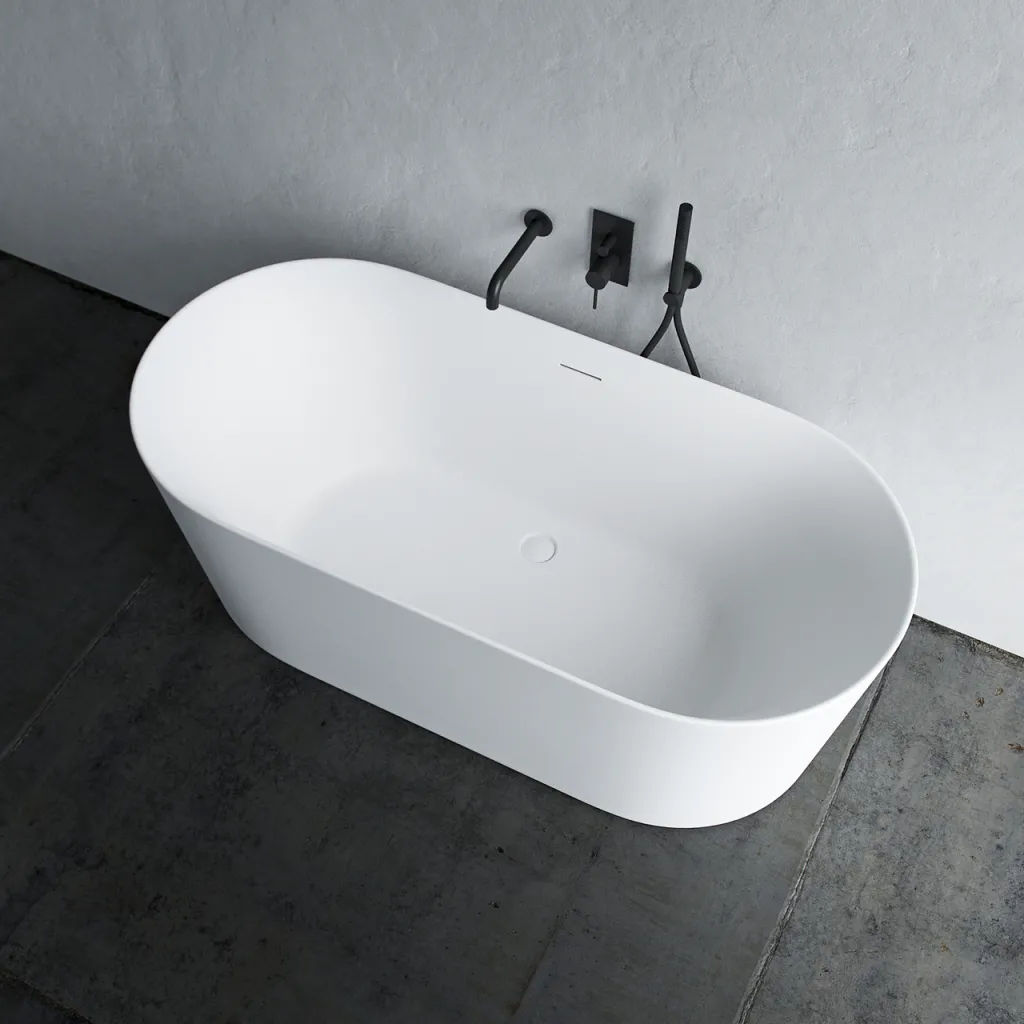Takai 150 - 150x70 cm Badekar, Slim Design, Matt Hvit
