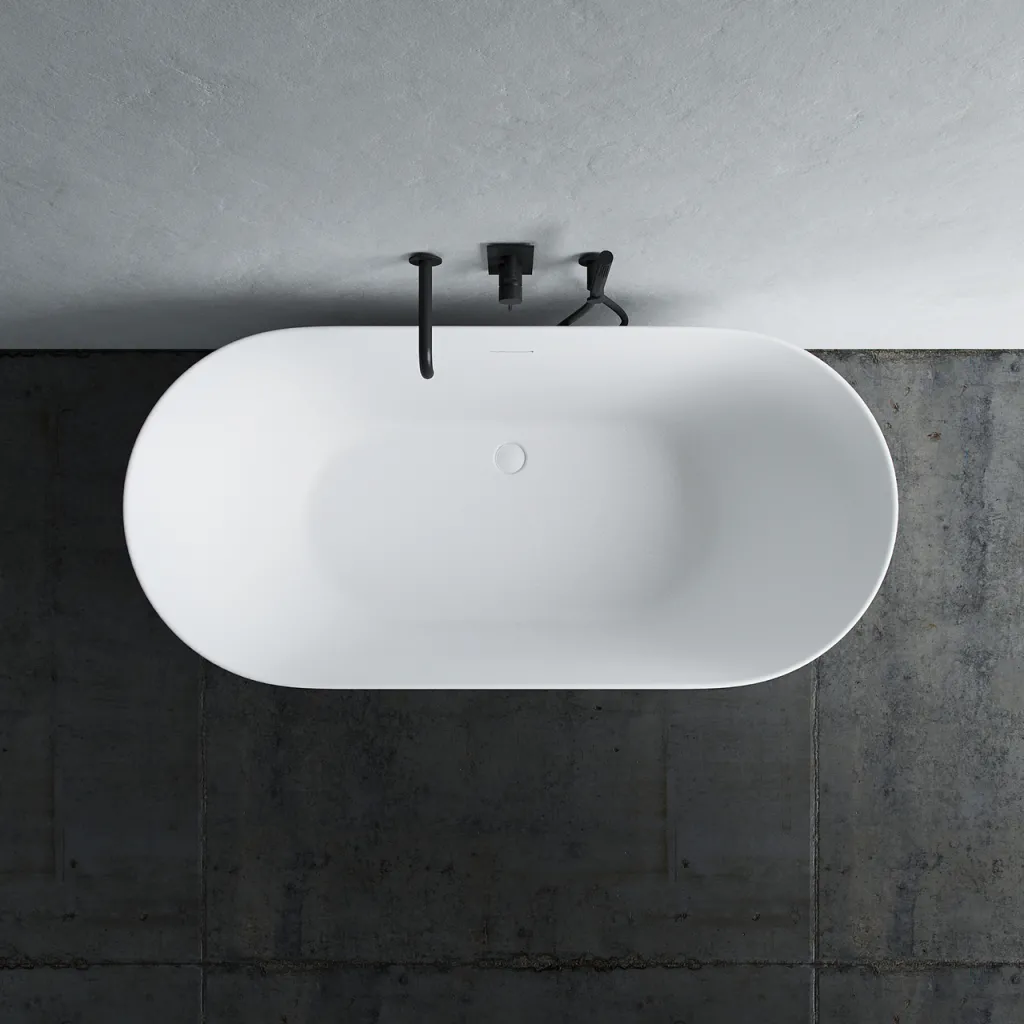 Takai 150 - 150x70 cm Badekar, Slim Design, Matt Hvit