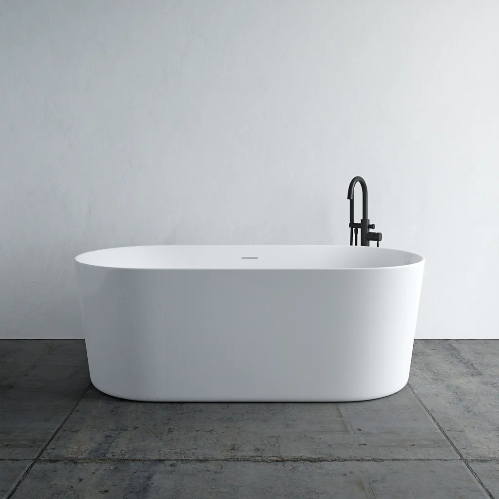 Takai 170 - 170x80 cm Badekar, Slim Design, Blank hvit