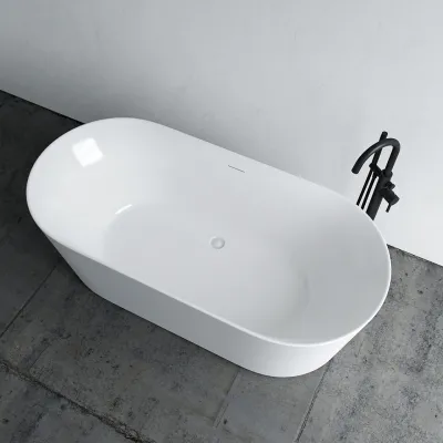 Takai 170 - 170x80 cm Badekar, Slim Design, Blank hvit