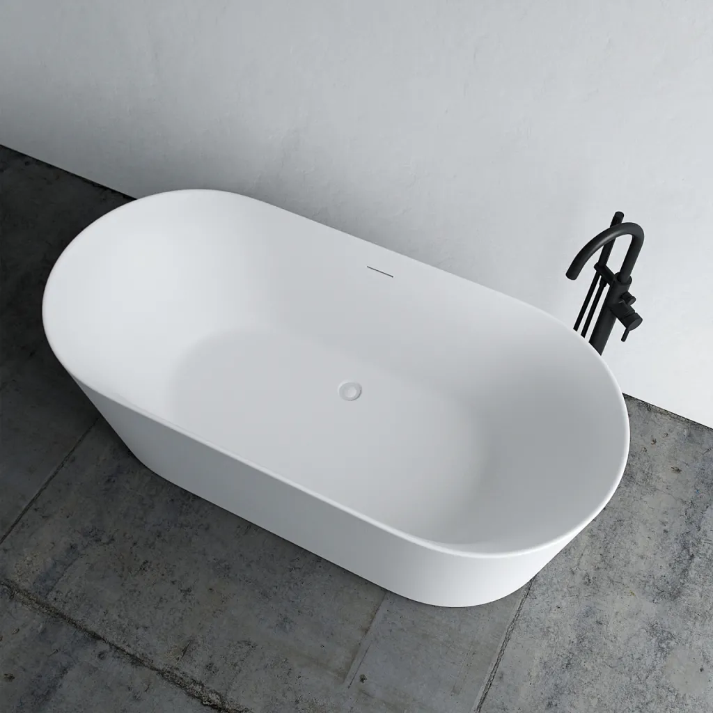 Takai 170 - 170x80 cm Badekar, Slim Design, Matt Hvit