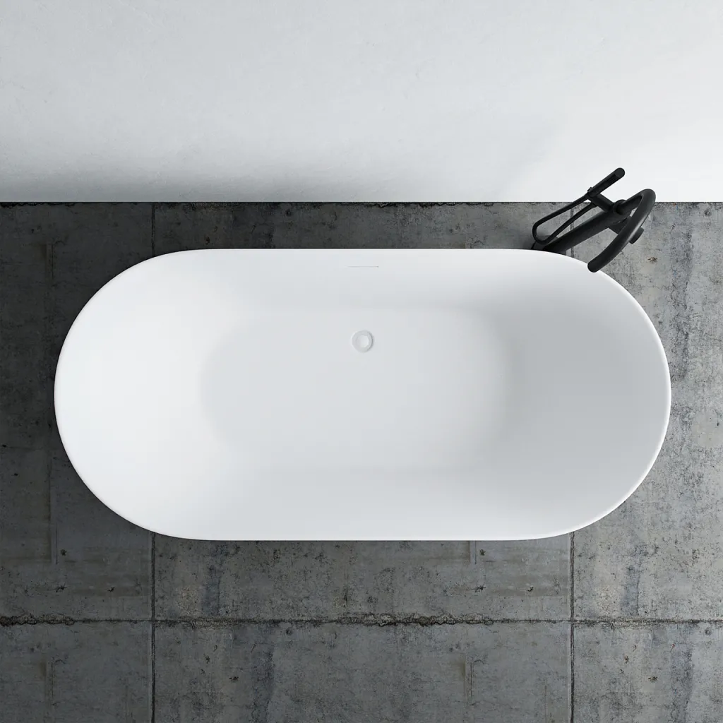 Takai 170 - 170x80 cm Badekar, Slim Design, Matt Hvit