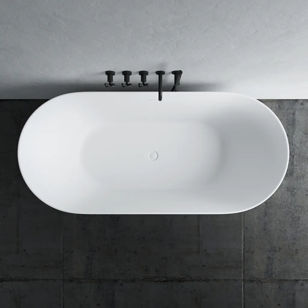 Takai 178 - 178x80 cm Badekar, Slim Design, Matt Hvit