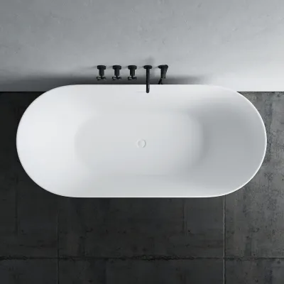 Takai 178 - 178x80 cm Badekar, Slim Design, Matt Hvit