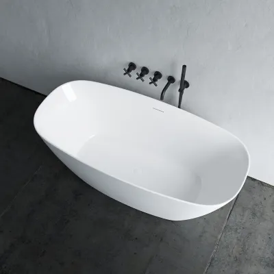 Chic 150 - 150x72 cm Badekar, Slim Design, Blank hvit