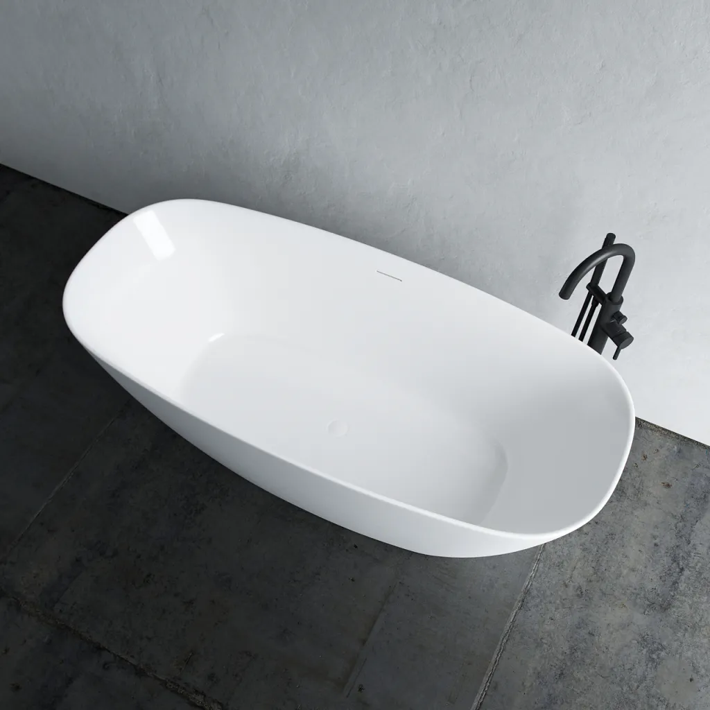 Chic 170 - 170x78 cm Badekar, Slim Design, Blank hvit