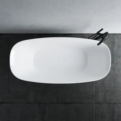 Chic 170 - 170x78 cm Badekar, Slim Design, Blank hvit