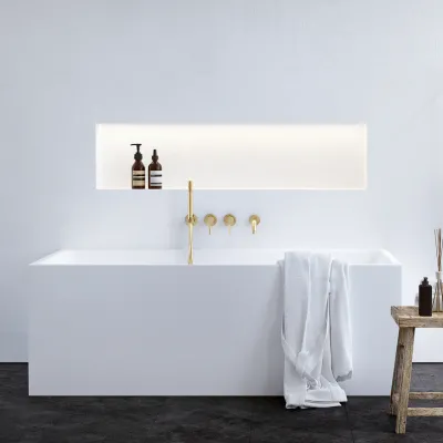 Semplice SBR801 S11 - Badekar/dusj, polert messing naturell