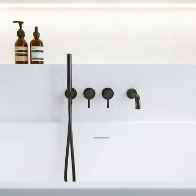 Semplice SBR801 S11 - Badekar/dusj, Matt sort 