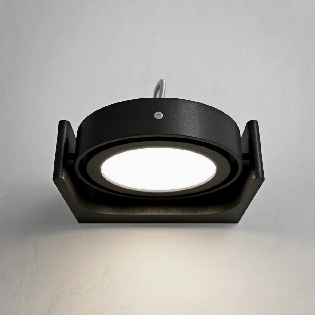 Big A01 - - LED-vegglampe med vippefunksjon, matt svart
