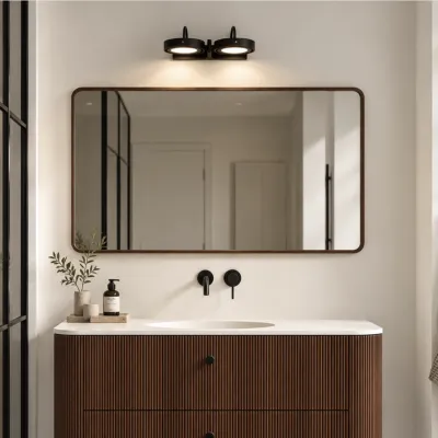Big A02 - - Dobbel. LED-vegglampe med vippefunksjon, matt svart