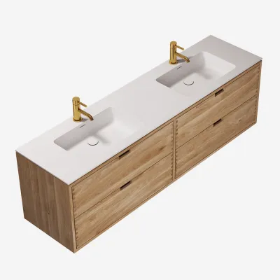 CPH Tapwork Soho 180D - Snekkermøbler i Natural Oak inkl. Mathvid SolidTec vask