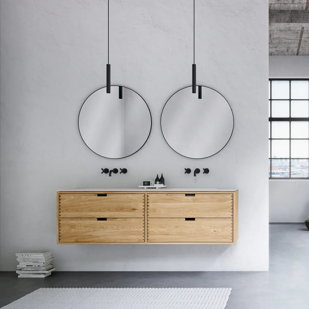 CPH Tapwork Soho 180D - Snekkermøbler i Natural Oak inkl. Mathvid SolidTec vask