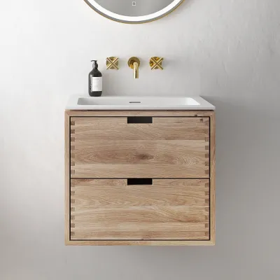 CPH Tapwork Soho 60 - Snekkermøbler i Natural Oak inkl. Mathvid SolidTec vask