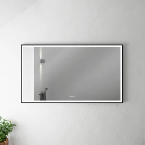 Pulcher® Soho Mirror PSM-1480 - 140x80 cm., speil m/lys og lysstyring, matt sort ramme