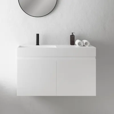 Compact Inside 090L - Servantskap 90x35, Matt Hvit SolidTec®