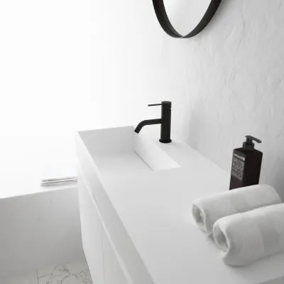 Compact Inside 090L - Servantskap 90x35, Matt Hvit SolidTec®
