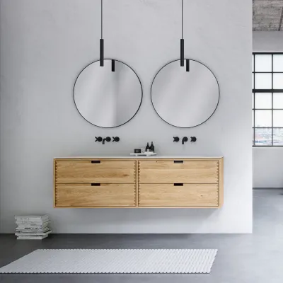 CPH Tapwork Soft 180D - Snekkermøbler i Natural Oak inkl. Mathvid SolidTec vask