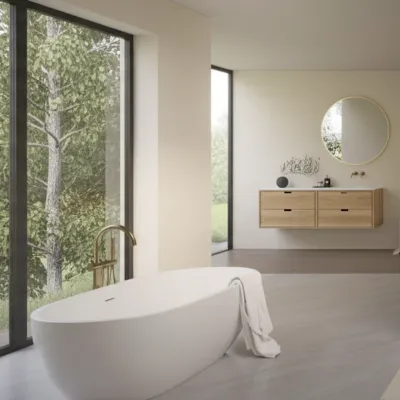 CPH Tapwork Soho 180R - MKII, fingertappede skap i naturlig eik inkludert Mathvid SolidTec®-vask