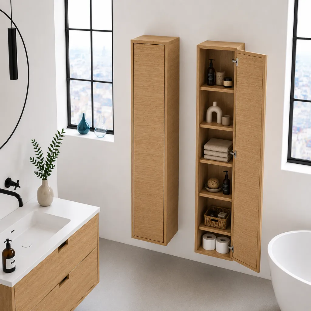 CPH Tapwork BS2 - 30x32x160h cm., Snekkerhøyskap i naturlig eik 