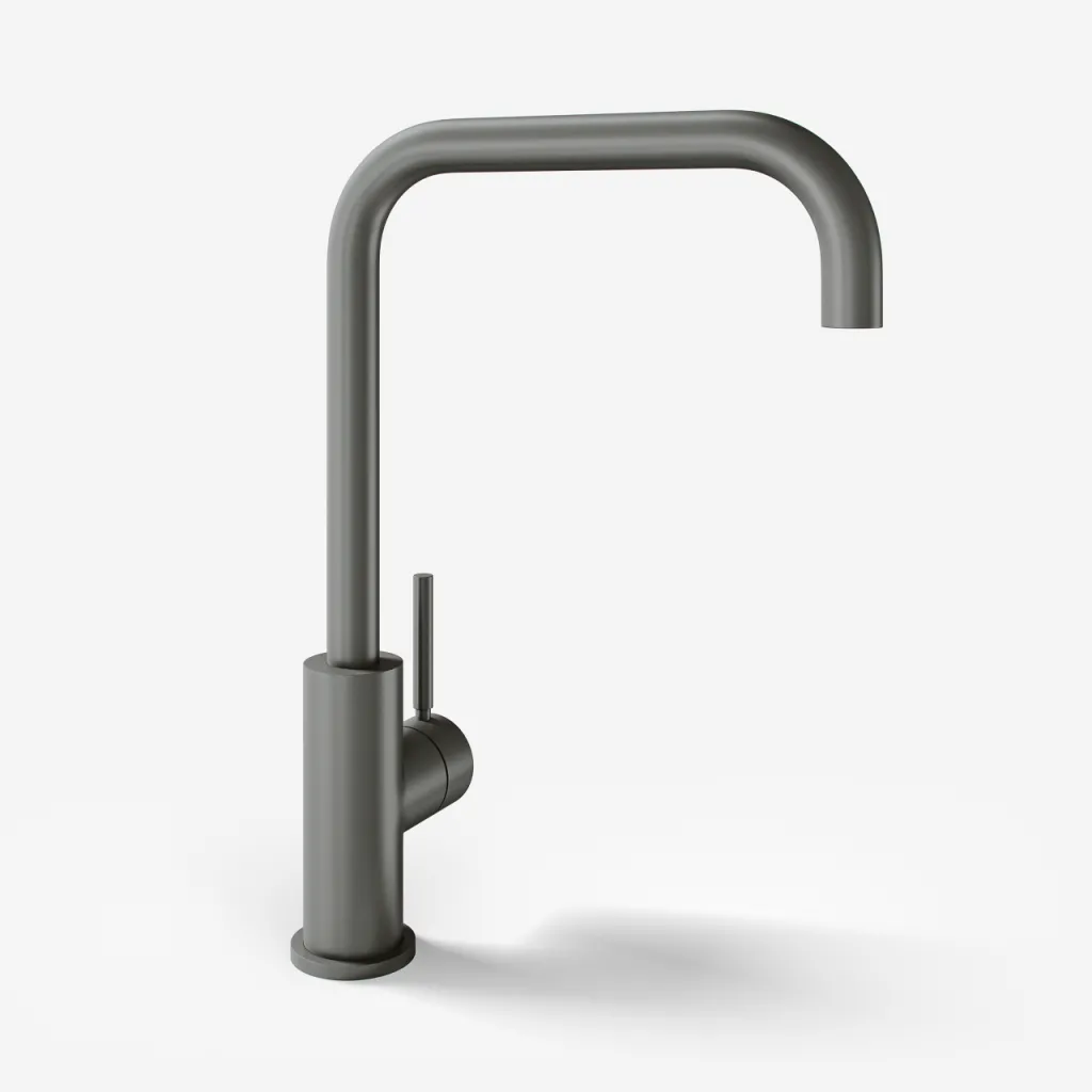 Semplice SKV102 - Kjøkken blandebatteri., U-tut, PVD Matt Gun Metal