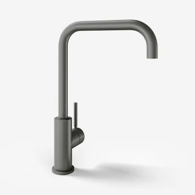 Semplice SKV102 - Kjøkken blandebatteri., U-tut, PVD Matt Gun Metal