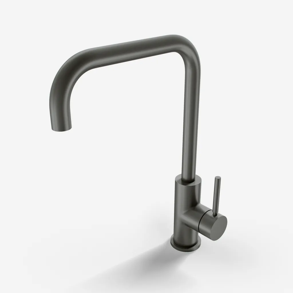Semplice SKV102 - Kjøkken blandebatteri., U-tut, PVD Matt Gun Metal