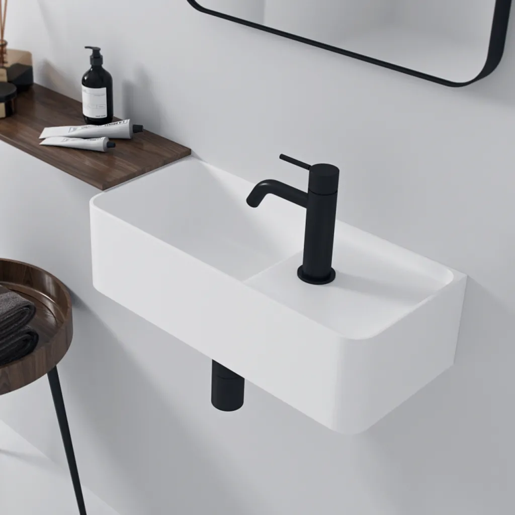 Coco 4L - Servant 50x22,5 cm, Matt Hvit SolidTec®