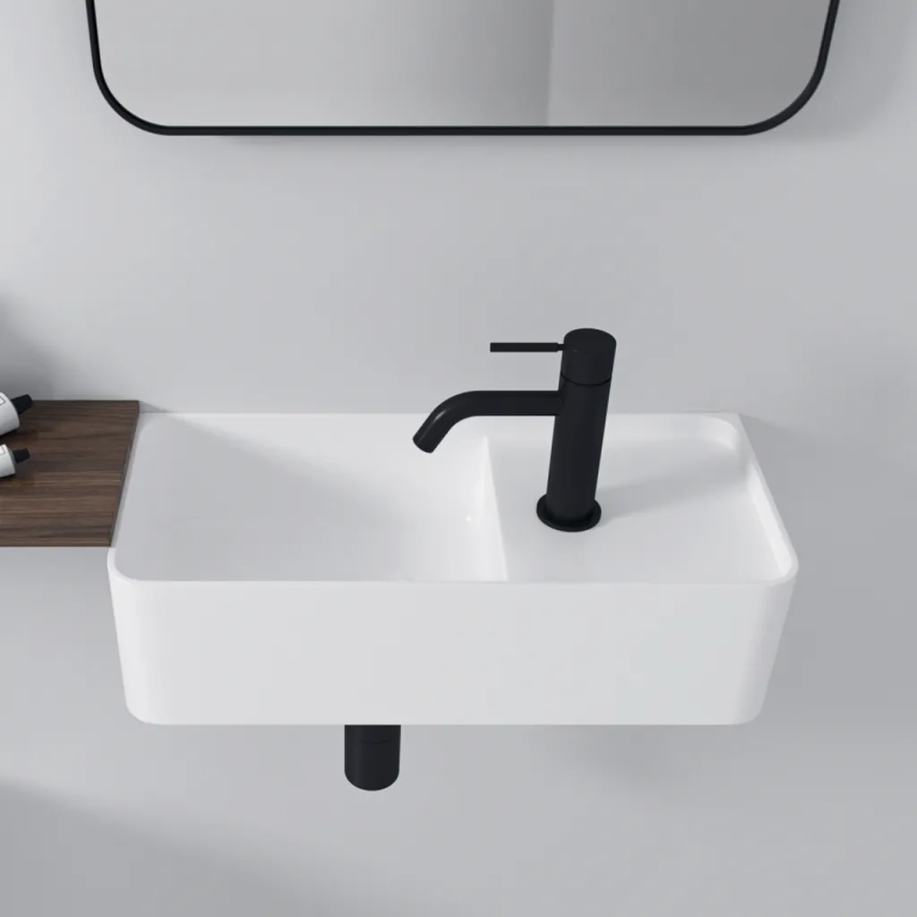 Coco 4L - Servant 50x22,5 cm, Matt Hvit SolidTec®