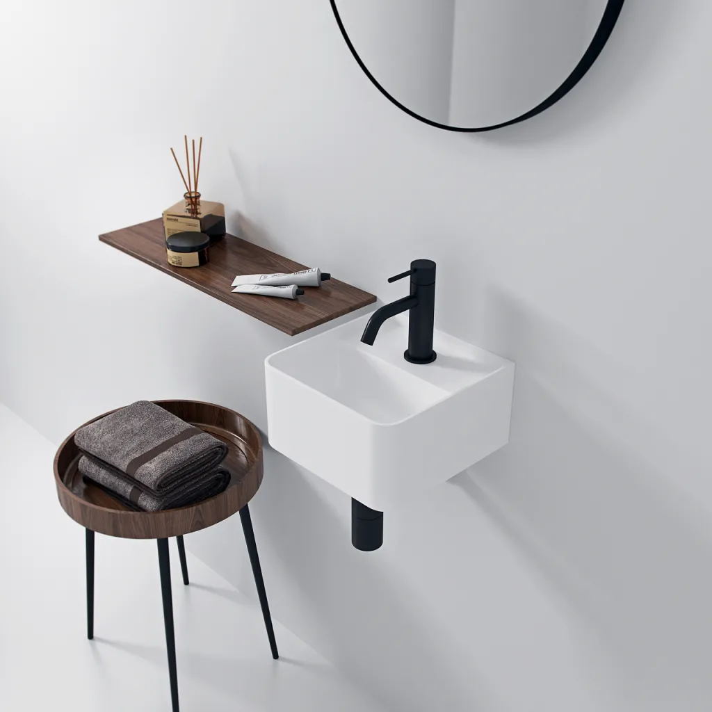 Coco 27 - Servant 27x27 cm, Matt Hvit SolidTec®