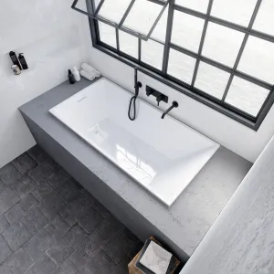 Pulcher Norma 1500 - Innebygget badekar 150x75 cm, Blank Hvit